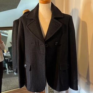 GAP Women's Black Pea Coat